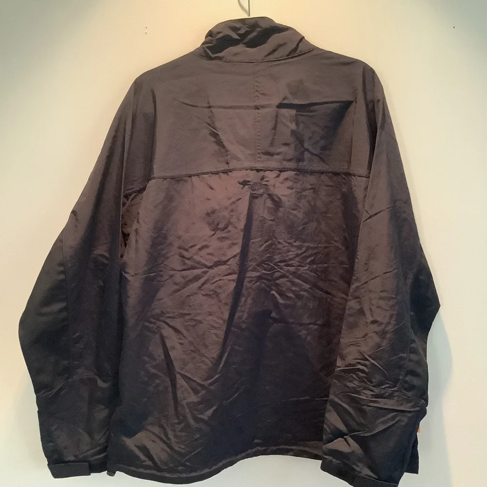 NWT Timberland Men Black Waterproof Packable Quarter Zip Pullover Jacket Sz Med